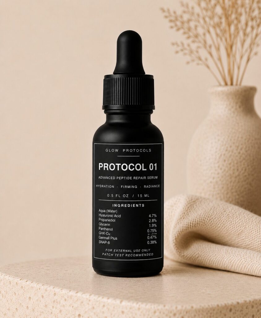 Glow Protocol 01 Copper Peptide Renewal Serum for Face, Neck and Chest