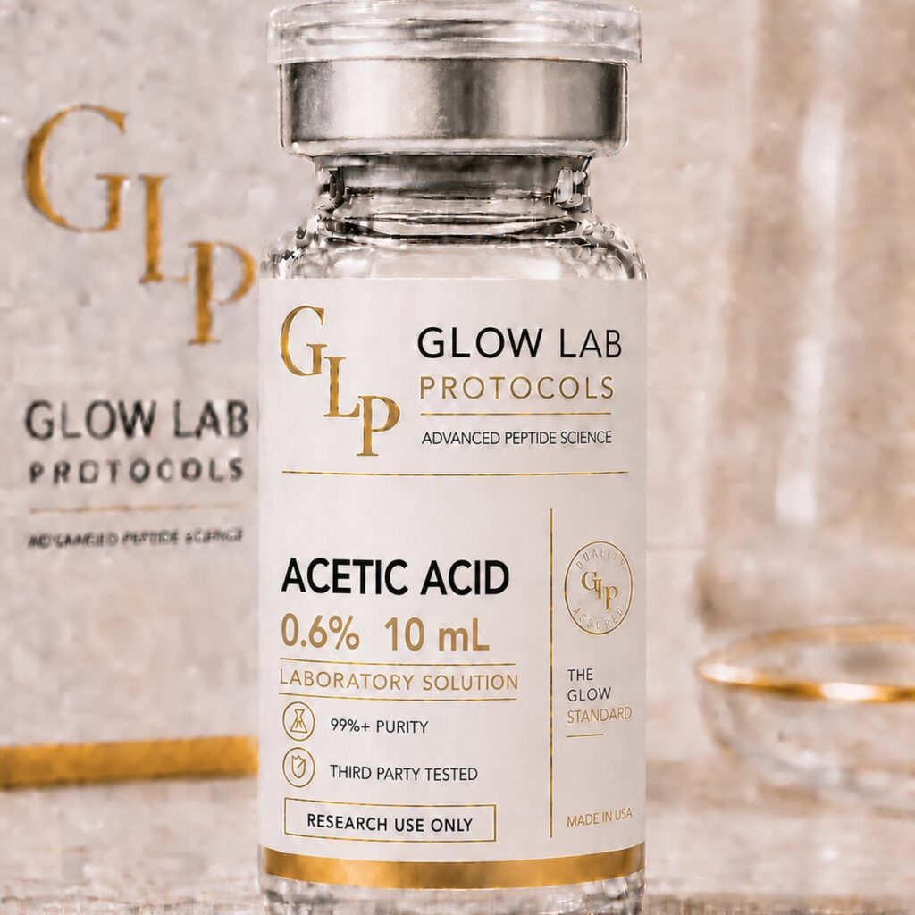 Acetic Acid 0.6% 10 mL laboratory solution vial — Glow Lab Protocols